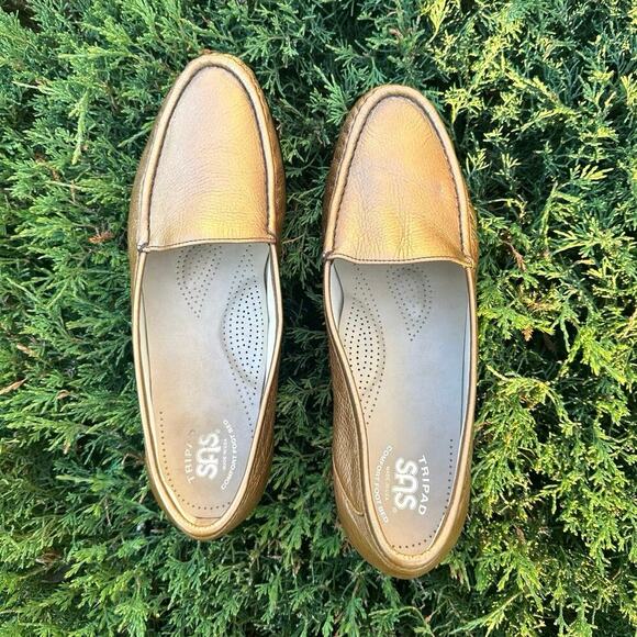 SAS‎ Simplify Tripad Comfort Everyday Loafers Women’s Size 11 Metallic Gold - Picture 4 of 16
